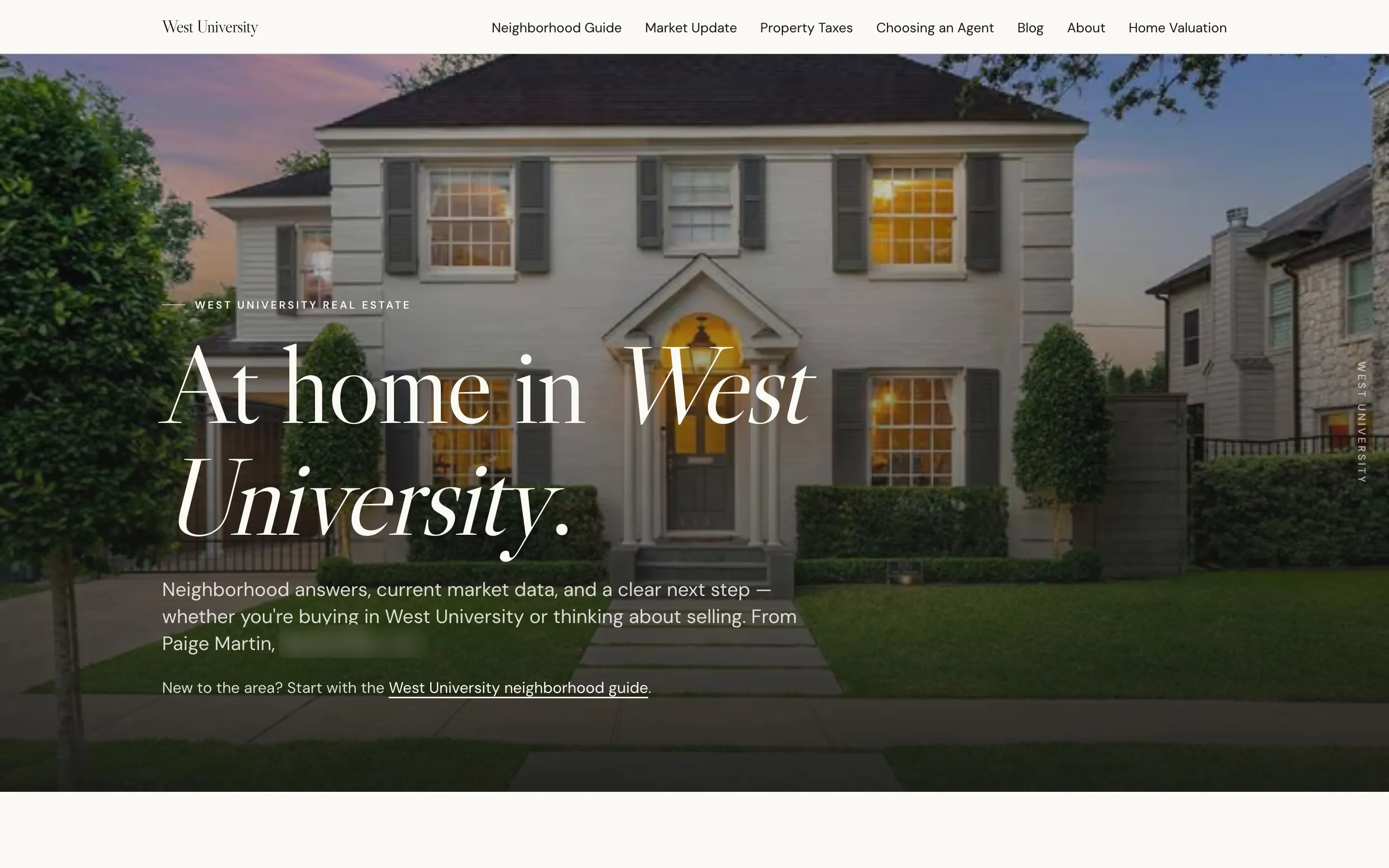 westuniversity.com home page